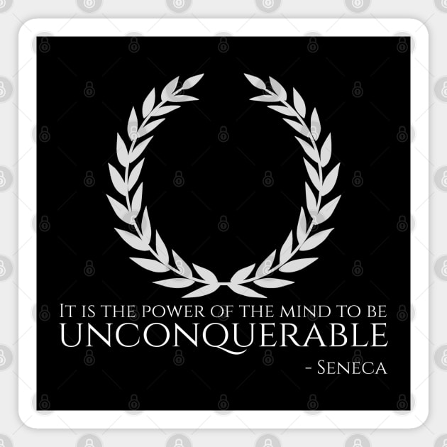 Seneca Stoicism Roman Philosophy Quote Be Unconquerable Magnet by Styr Designs